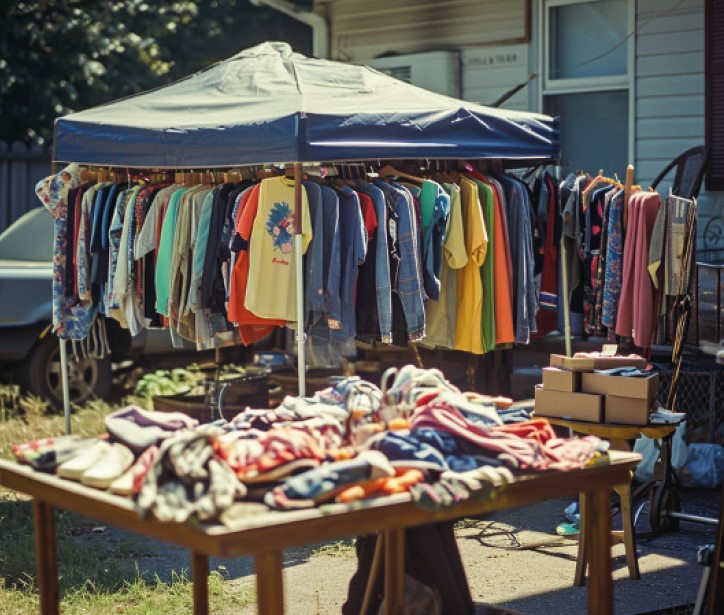Vide grenier 7 et 8 juin 2025, sur la place Denis Forestier à Saint-Herblain